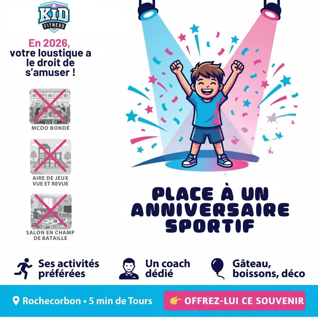 Visuel publicitaire Kid Fitness au Parc de Beauregard