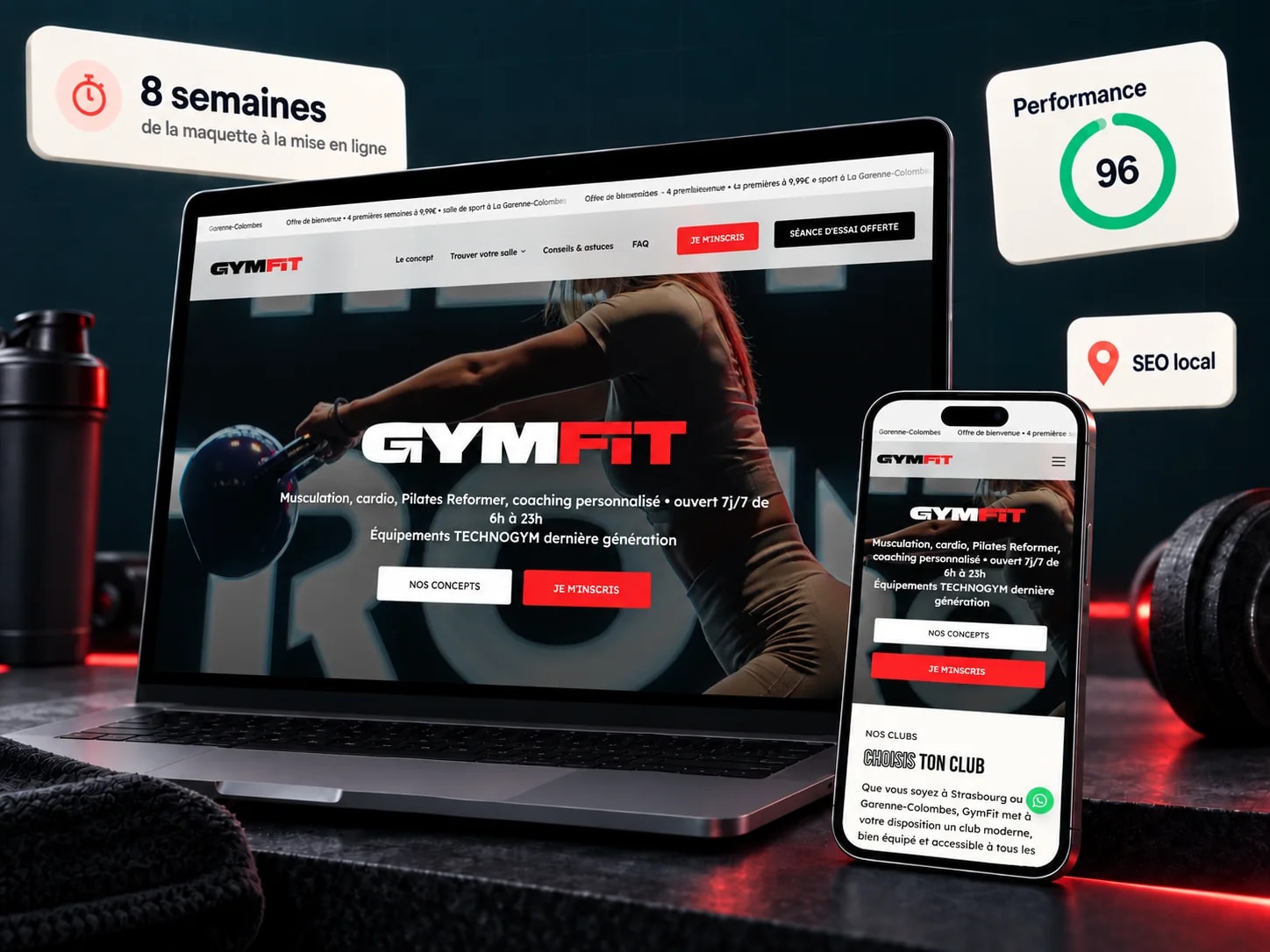 GYMFIT, Refonte du site en 8 semaines